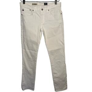 AG slim straight the stevie white jeans size 29R